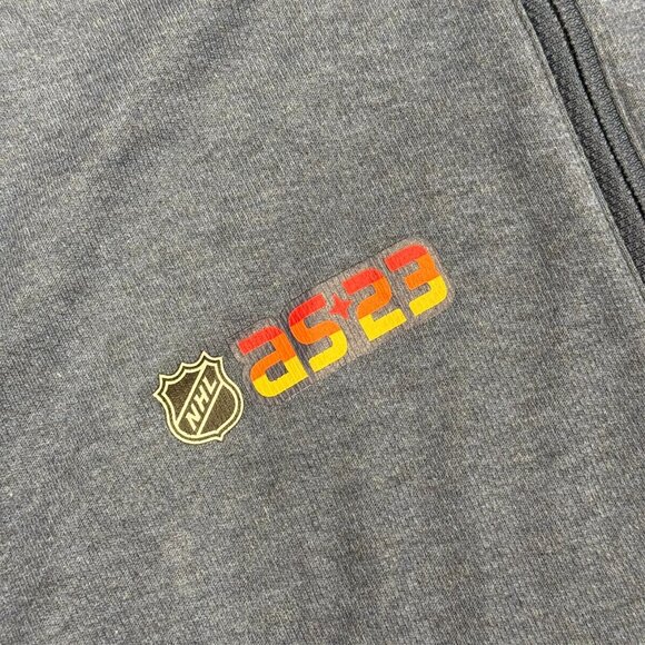 Adidas NHL All Star Game 2023 1/4 Zip Lightweight Sweatshirt Blue Large - Picture 5 of 8